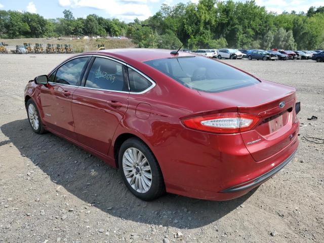 3FA6P0LU4ER323534 - 2014 FORD FUSION SE HYBRID RED photo 2