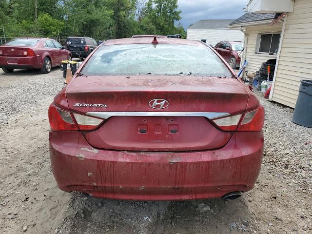 5NPEC4ACXBH034725 - 2011 HYUNDAI SONATA SE RED photo 6