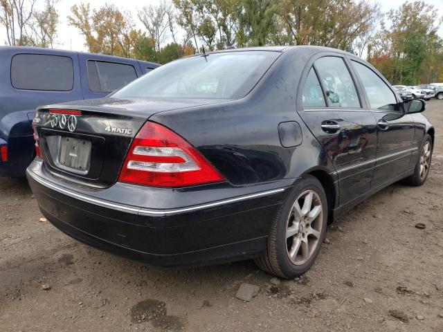 WDBRF92H17F909819 - 2007 MERCEDES-BENZ C 280 4MATIC BLACK photo 4