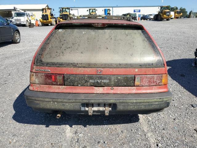 JHMED6343JS002308 - 1988 HONDA CIVIC RED photo 6