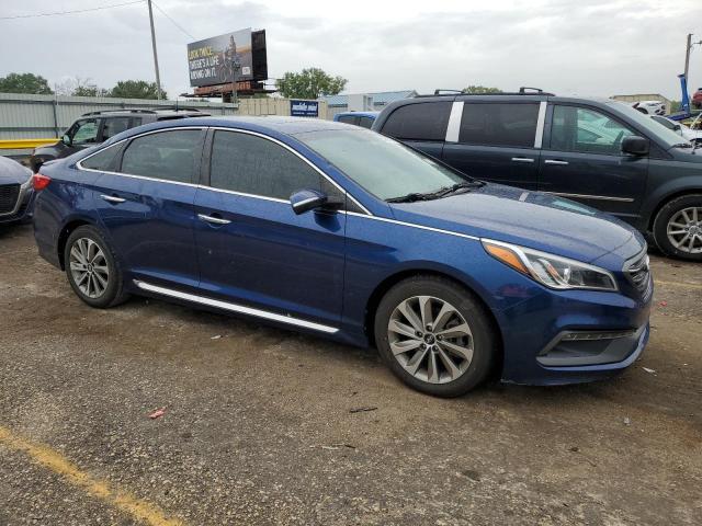 5NPE34AF4GH434037 - 2016 HYUNDAI SONATA SPORT BLUE photo 4