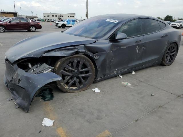 5YJSA1E64MF452324 - 2021 TESLA MODEL S GRAY photo 1