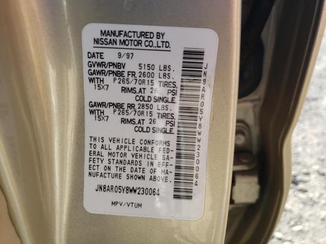 JN8AR05Y8WW230064 - 1998 NISSAN PATHFINDER LE TAN photo 13