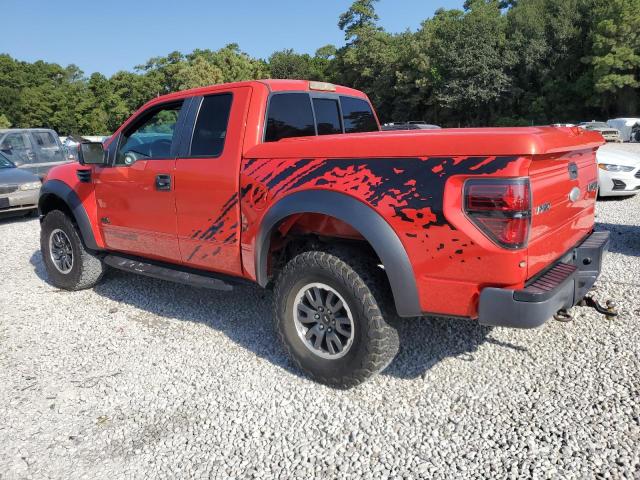 1FTEX1R69BFB14674 - 2011 FORD F150 SVT RAPTOR ORANGE photo 2