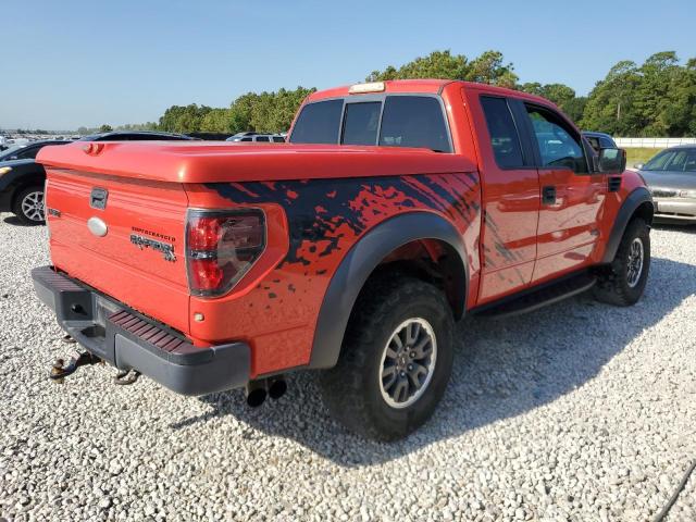 1FTEX1R69BFB14674 - 2011 FORD F150 SVT RAPTOR ORANGE photo 3