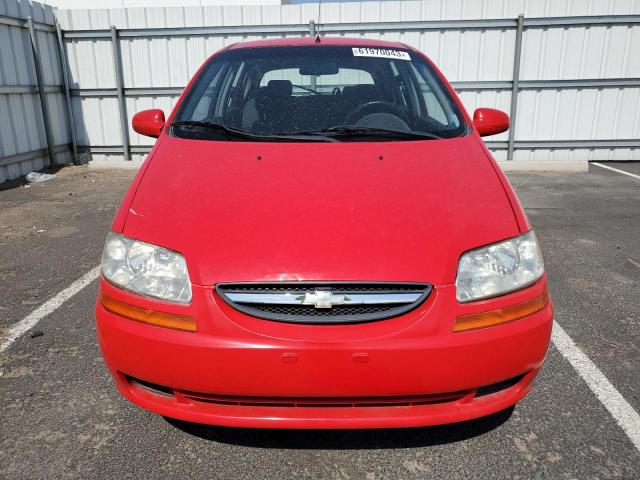 KL1TD666X7B790090 - 2007 CHEVROLET AVEO BASE RED photo 5