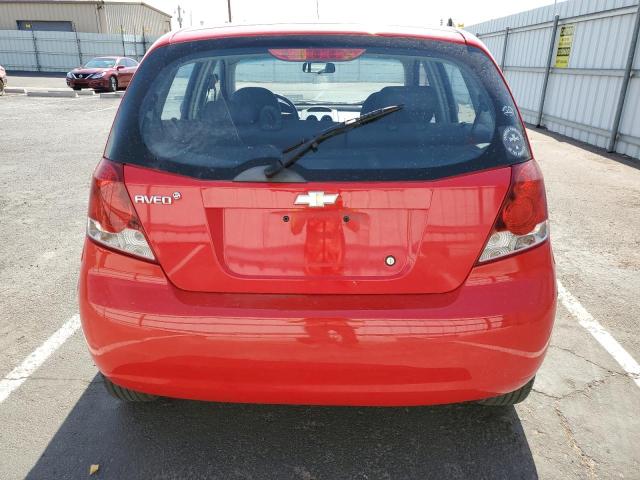 KL1TD666X7B790090 - 2007 CHEVROLET AVEO BASE RED photo 6