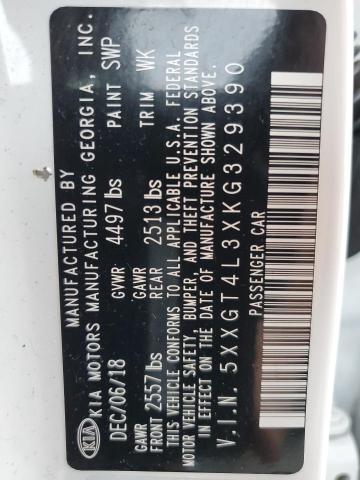 5XXGT4L3XKG329390 - 2019 KIA OPTIMA LX 白色 照片 12