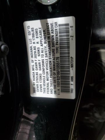 19XFB2F86FE055176 - 2015 HONDA CIVIC EX BLACK photo 12