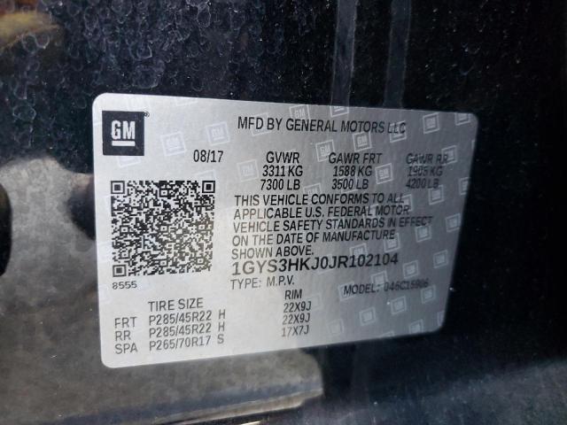 1GYS3HKJ0JR102104 - 2018 CADILLAC ESCALADE ESV LUXURY 黑色 照片 13