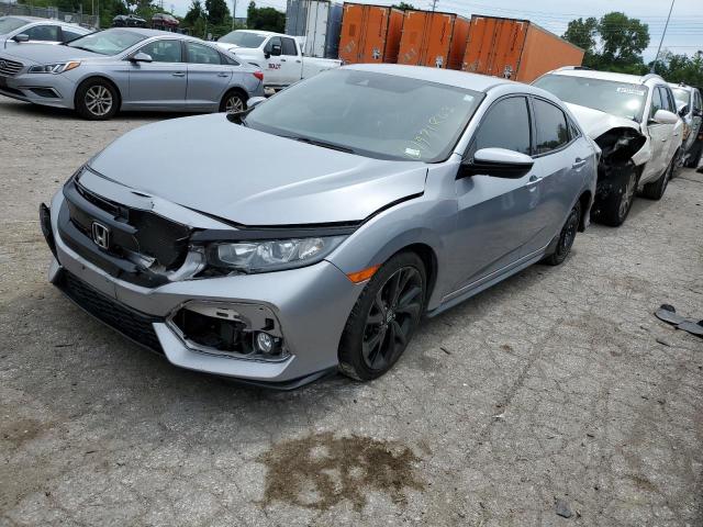 SHHFK7H40KU411910 - 2019 HONDA CIVIC SPORT ნაცრისფერი ფოტო 1