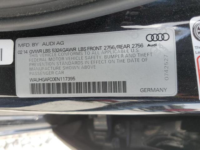 WAUHGAFC0EN117395 - 2014 AUDI A6 PRESTIGE შავი ფოტო 12