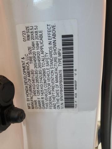 5FNYF8H55PB008476 - 2023 HONDA PASSPORT EXL Beyaz fotoğraf 13