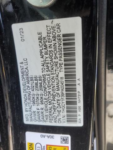 1HGCY1F39PA004518 - 2023 HONDA ACCORD EX BLACK photo 13