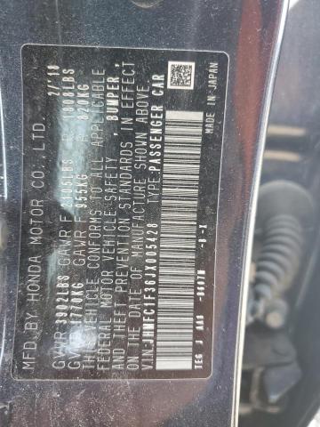 JHMFC1F36JX005428 - 2018 HONDA CIVIC EX 石墨色 照片 12