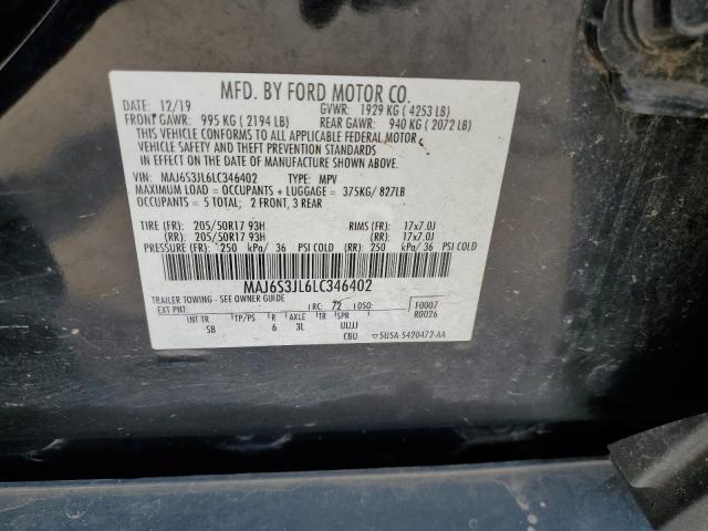 MAJ6S3JL6LC346402 - 2020 FORD ECOSPORT SES 黑色 照片 13