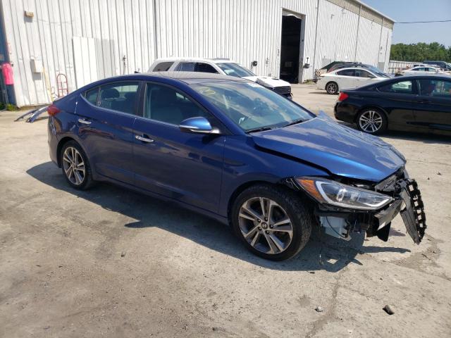 5NPD84LF4HH151567 - 2017 HYUNDAI ELANTRA SE BLUE photo 4