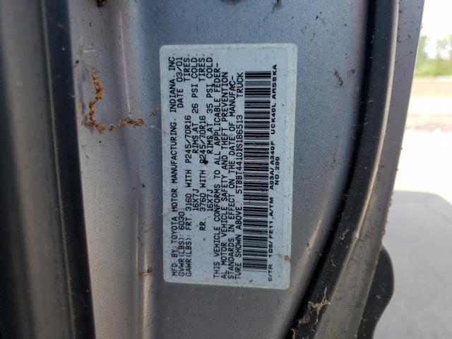5TBBT44101S186513 - 2001 TOYOTA TUNDRA ACCESS CAB 银色 照片 12