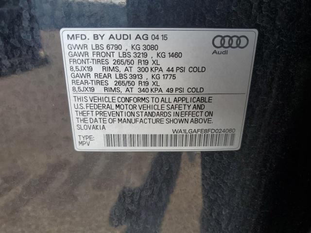 WA1LGAFE8FD024060 - 2015 AUDI Q7 PREMIUM PLUS أسود صورة 13