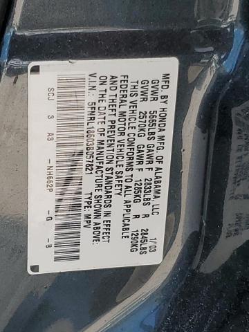 5FNRL18603B057821 - 2003 HONDA ODYSSEY EX رمادي صورة 13