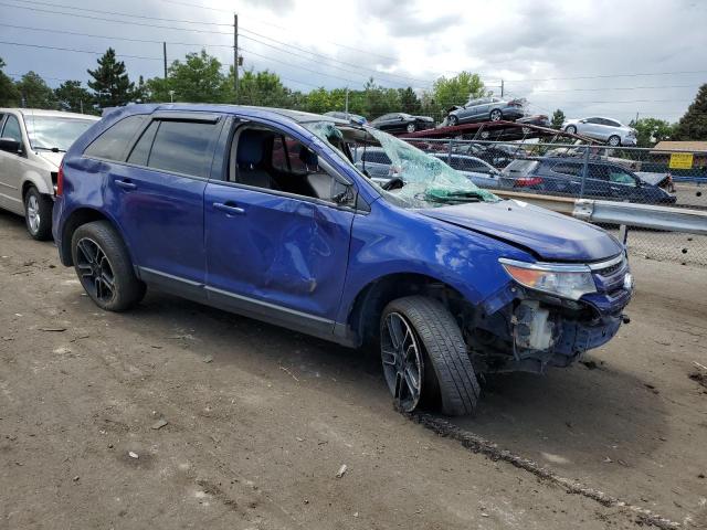 2FMDK4JC6DBA66886 - 2013 FORD EDGE SEL BLUE photo 4