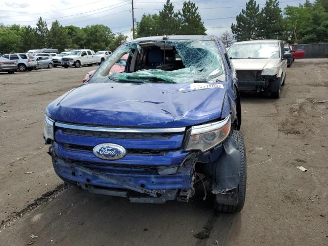 2FMDK4JC6DBA66886 - 2013 FORD EDGE SEL BLUE photo 5