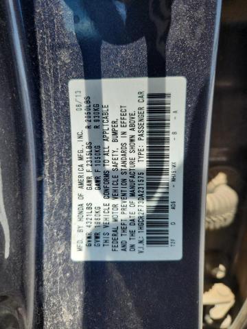 1HGCR2F73DA231575 - 2013 HONDA ACCORD EX GRAY photo 13