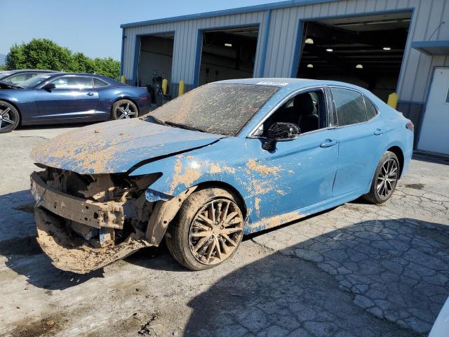 4T1G11AK5RU222391 - 2024 TOYOTA CAMRY SE NIGHT SHADE BLUE photo 1