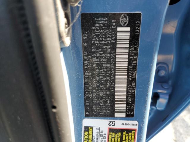 4T1G11AK5RU222391 - 2024 TOYOTA CAMRY SE NIGHT SHADE BLUE photo 12