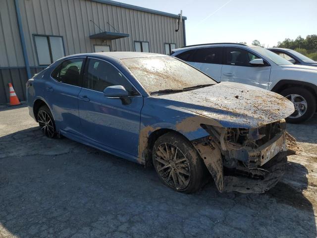 4T1G11AK5RU222391 - 2024 TOYOTA CAMRY SE NIGHT SHADE BLUE photo 4