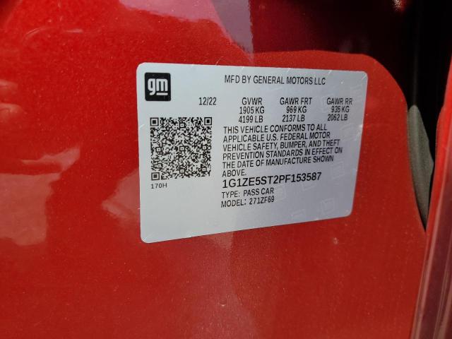 1G1ZE5ST2PF153587 - 2023 CHEVROLET MALIBU PREMIER RED photo 12