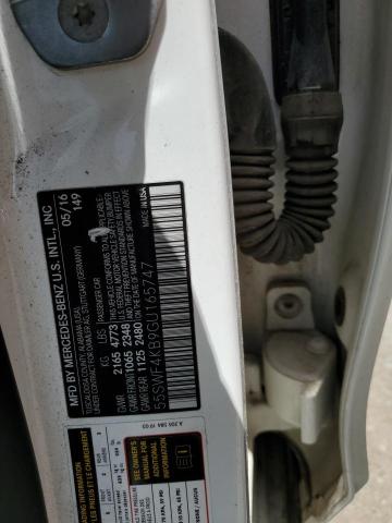 55SWF4KB9GU165747 - 2016 MERCEDES-BENZ C 300 4MATIC WHITE photo 12