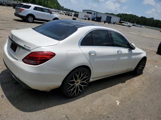 55SWF4KB9GU165747 - 2016 MERCEDES-BENZ C 300 4MATIC WHITE photo 3