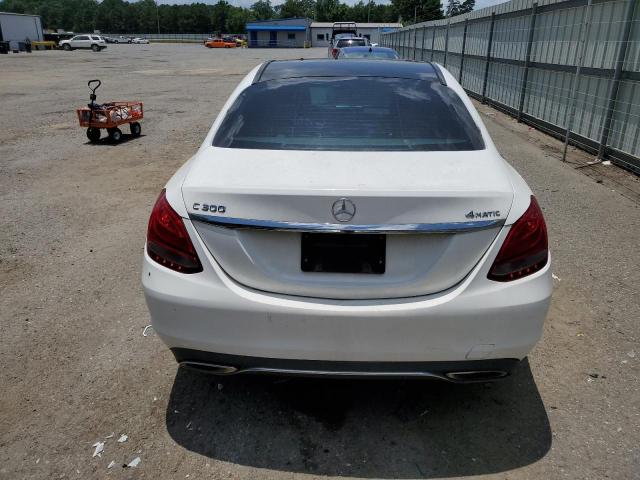 55SWF4KB9GU165747 - 2016 MERCEDES-BENZ C 300 4MATIC WHITE photo 6