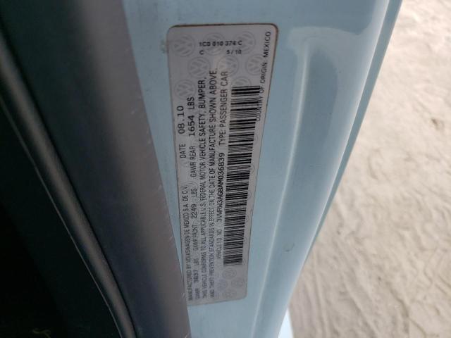 3VWRW3AG8AM036839 - 2010 VOLKSWAGEN NEW BEETLE BLUE photo 12