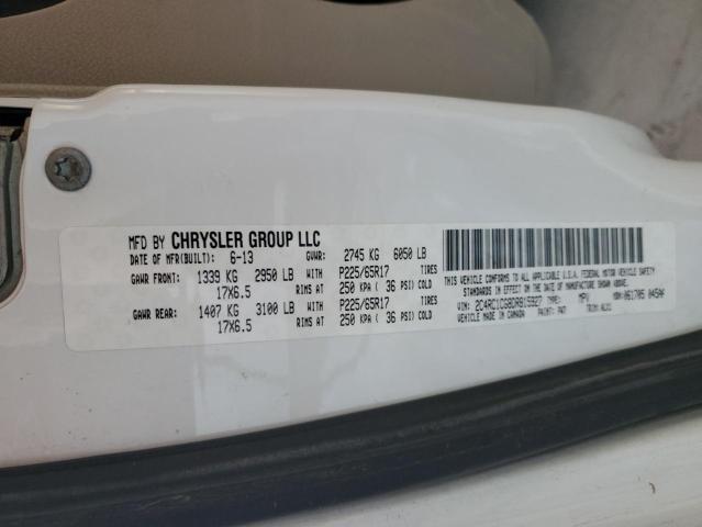 2C4RC1CG8DR815927 - 2013 CHRYSLER TOWN & COU TOURING L WHITE photo 13