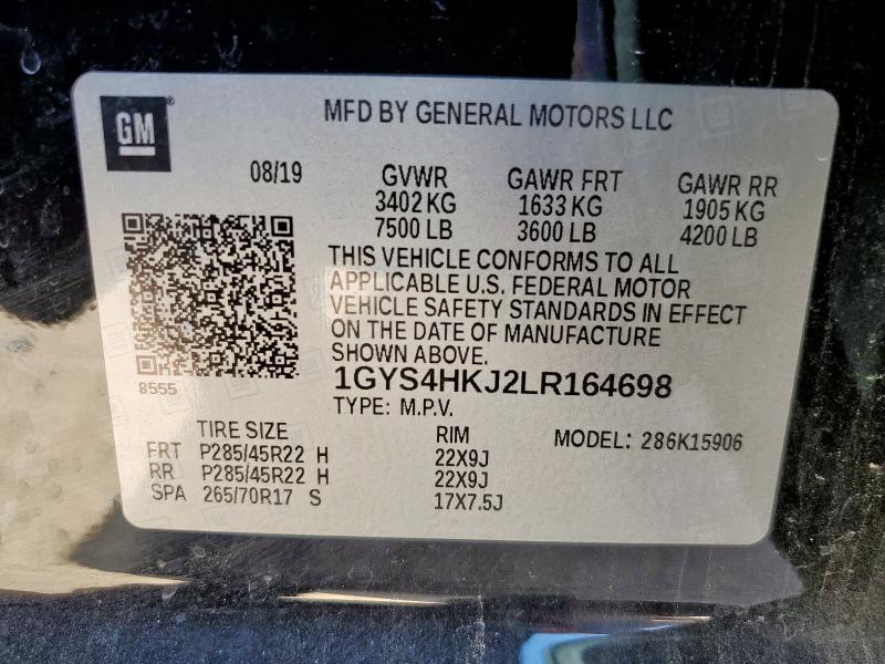 1GYS4HKJ2LR164698 - 2020 CADILLAC ESCALADE ESV LUXURY 黑色 照片 13