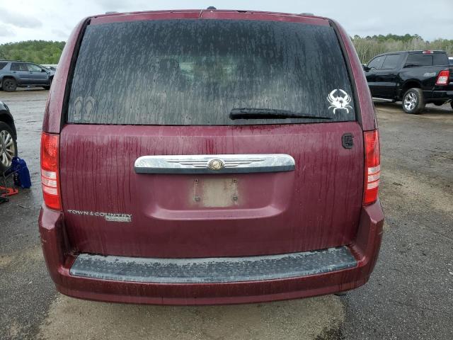 2A8HR54P28R827134 - 2008 CHRYSLER TOWN & COU TOURING MAROON photo 6