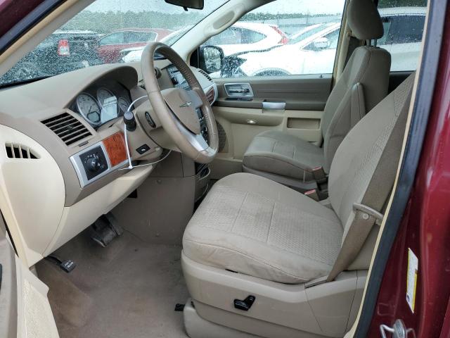 2A8HR54P28R827134 - 2008 CHRYSLER TOWN & COU TOURING MAROON photo 7