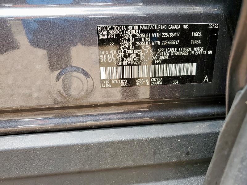 2T3H1RFV1PW261280 - 2023 TOYOTA RAV4 LE CHARCOAL photo 13