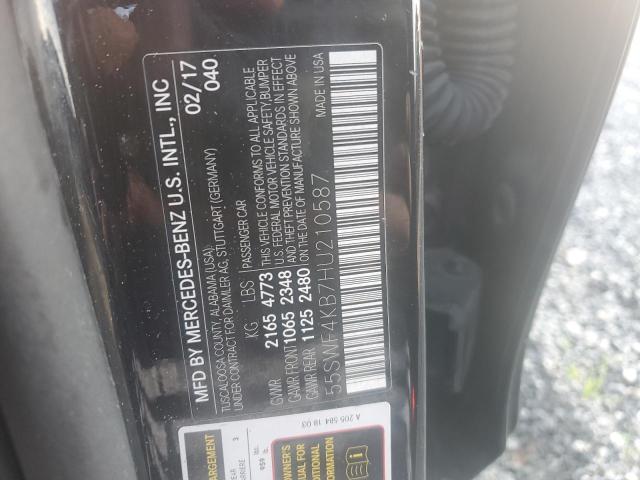 55SWF4KB7HU210587 - 2017 MERCEDES-BENZ C 300 4MATIC BLACK photo 12
