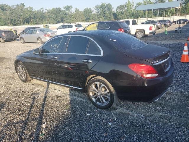 55SWF4KB7HU210587 - 2017 MERCEDES-BENZ C 300 4MATIC BLACK photo 2