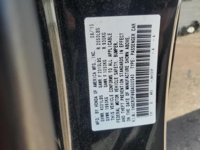 1HGCR2F86GA000540 - 2016 HONDA ACCORD EXL BLACK photo 13