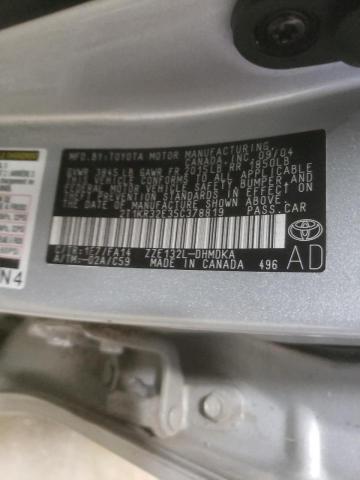 2T1KR32E35C378819 - 2005 TOYOTA COROLLA MA XR SILVER photo 12