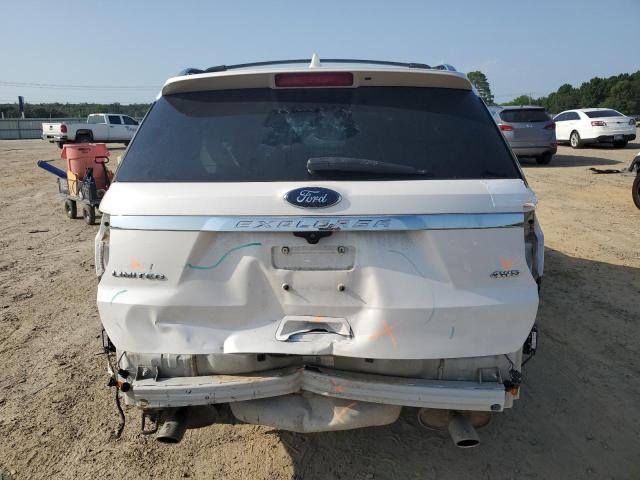 1FM5K8F86HGA66966 - 2017 FORD EXPLORER LIMITED WHITE photo 6