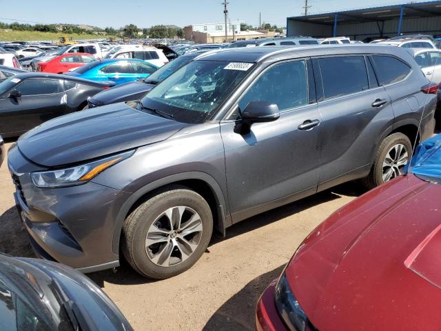 5TDGZRBH8LS016573 - 2020 TOYOTA HIGHLANDER XLE GRAY photo 1