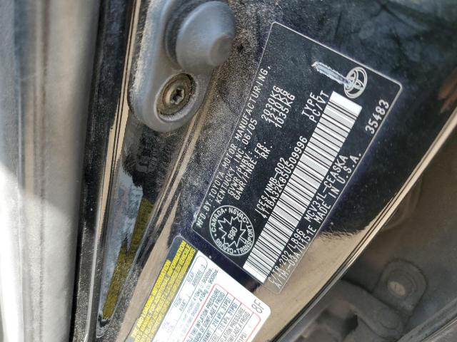 4T1BA32K85U509996 - 2005 TOYOTA CAMRY SE შავი ფოტო 12