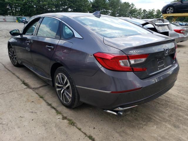 1HGCV3F5XNA025932 - 2022 HONDA ACCORD HYBRID EXL GRAY photo 2