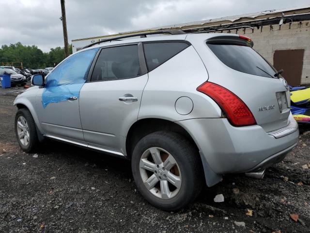 JN8AZ08W87W657322 - 2007 NISSAN MURANO SL SILVER photo 2