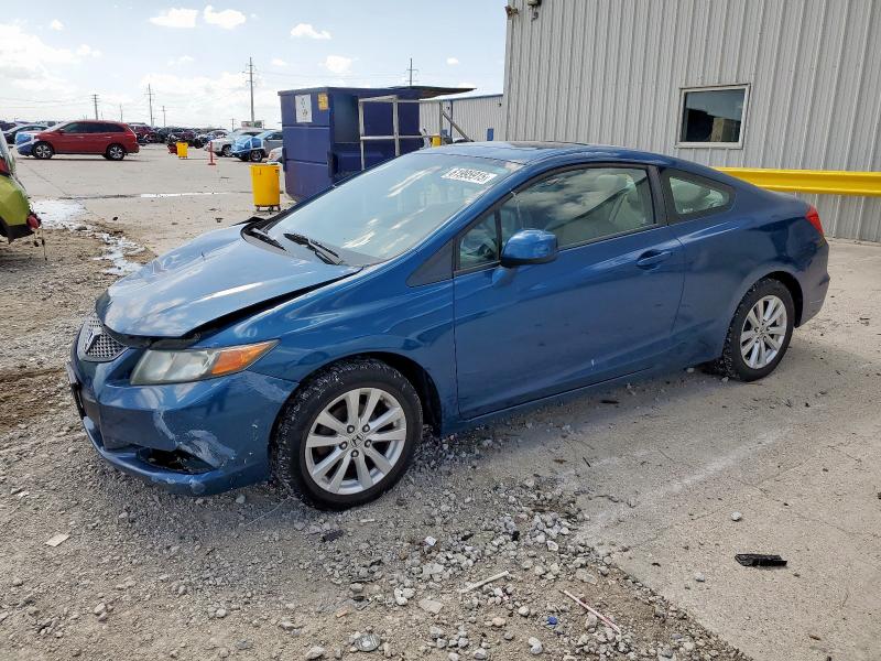2HGFG3B12CH521672 - 2012 HONDA CIVIC EXL BLUE photo 1